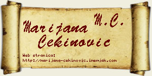 Marijana Cekinović vizit kartica